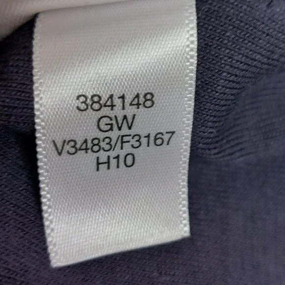 Lands End Womens XS Petite Polo Shirt Short Sleeve Navy Print Collar - Picture 12 of 12